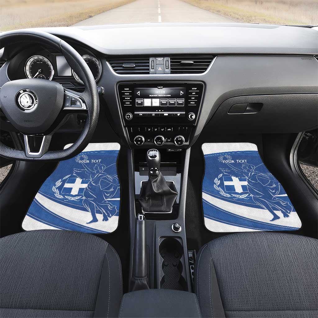 Personalized National Greek Flag Day Car Mats Elliniki Dimokratia