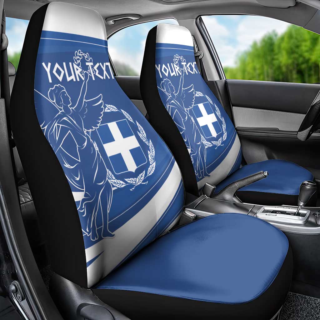 Personalized National Greek Flag Day Car Seat Cover Elliniki Dimokratia