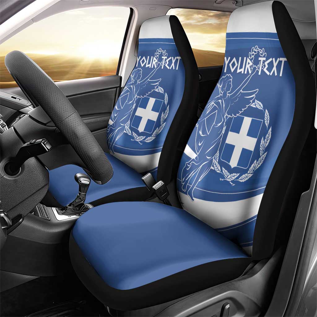 Personalized National Greek Flag Day Car Seat Cover Elliniki Dimokratia