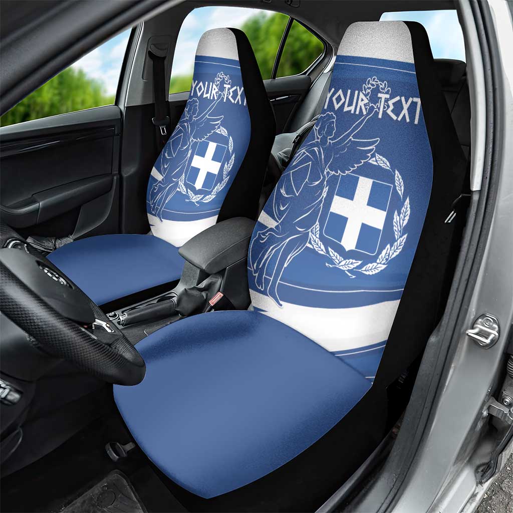 Personalized National Greek Flag Day Car Seat Cover Elliniki Dimokratia