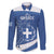 Personalized National Greek Flag Day Family Matching Long Sleeve Bodycon Dress and Hawaiian Shirt Elliniki Dimokratia