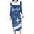 Personalized National Greek Flag Day Family Matching Long Sleeve Bodycon Dress and Hawaiian Shirt Elliniki Dimokratia