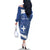 Personalized National Greek Flag Day Family Matching Off The Shoulder Long Sleeve Dress and Hawaiian Shirt Elliniki Dimokratia