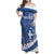 Personalized National Greek Flag Day Family Matching Off Shoulder Maxi Dress and Hawaiian Shirt Elliniki Dimokratia