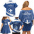 Personalized National Greek Flag Day Family Matching Off Shoulder Short Dress and Hawaiian Shirt Elliniki Dimokratia