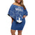 Personalized National Greek Flag Day Family Matching Off Shoulder Short Dress and Hawaiian Shirt Elliniki Dimokratia