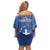 Personalized National Greek Flag Day Family Matching Off Shoulder Short Dress and Hawaiian Shirt Elliniki Dimokratia
