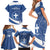 Personalized National Greek Flag Day Family Matching Short Sleeve Bodycon Dress and Hawaiian Shirt Elliniki Dimokratia
