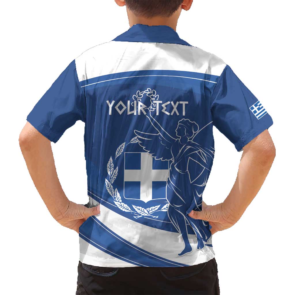 Personalized National Greek Flag Day Family Matching Summer Maxi Dress and Hawaiian Shirt Elliniki Dimokratia