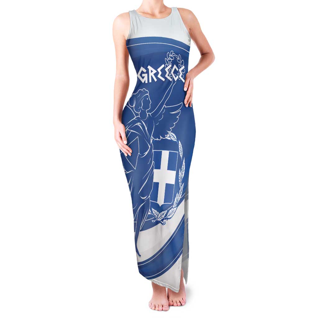 Personalized National Greek Flag Day Family Matching Tank Maxi Dress and Hawaiian Shirt Elliniki Dimokratia