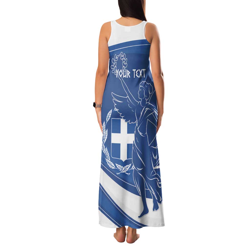 Personalized National Greek Flag Day Family Matching Tank Maxi Dress and Hawaiian Shirt Elliniki Dimokratia