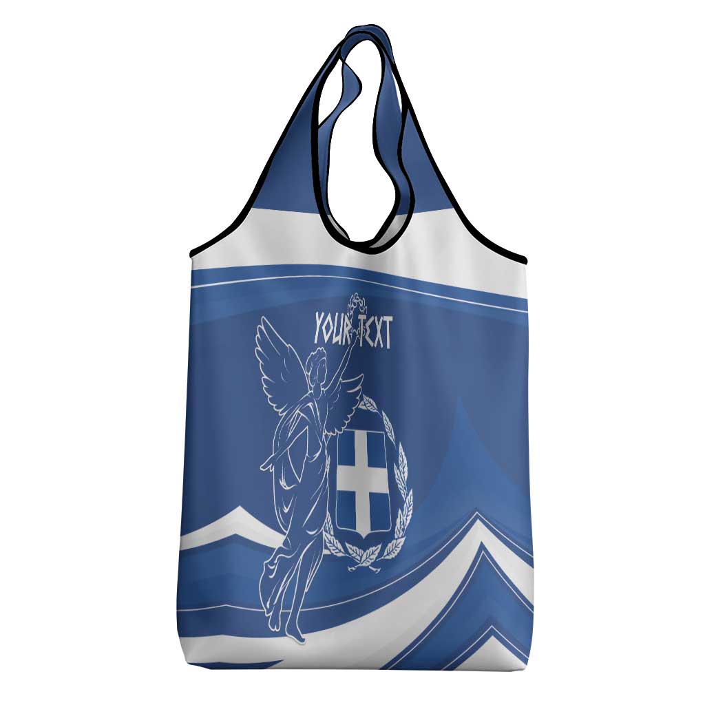 Personalized National Greek Flag Day Grocery Bag Elliniki Dimokratia