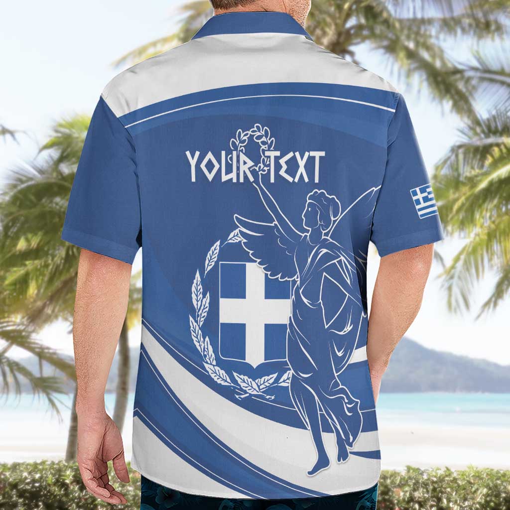 Personalized National Greek Flag Day Hawaiian Shirt Elliniki Dimokratia
