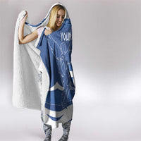 Personalized National Greek Flag Day Hooded Blanket Elliniki Dimokratia