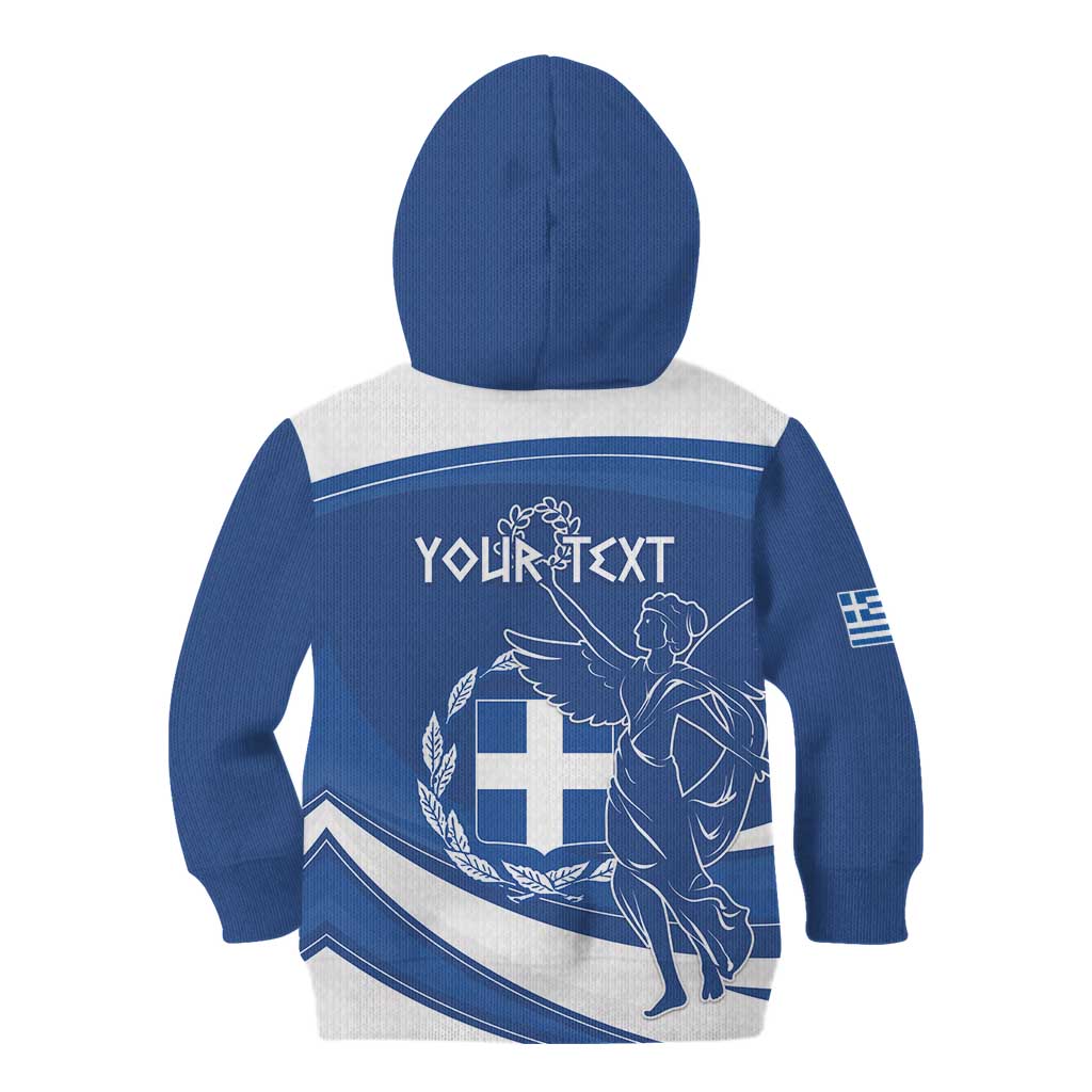 Personalized National Greek Flag Day Kid Hoodie Elliniki Dimokratia