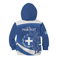 Personalized National Greek Flag Day Kid Hoodie Elliniki Dimokratia