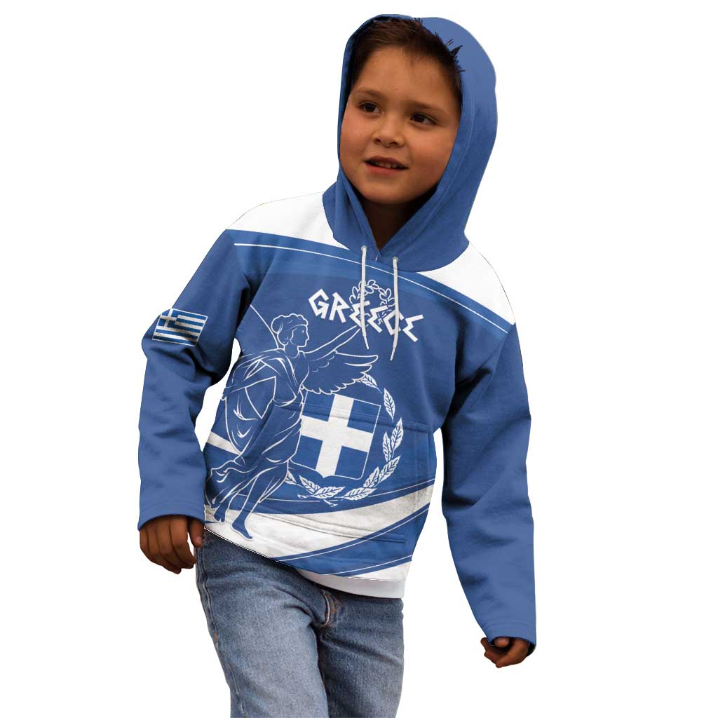 Personalized National Greek Flag Day Kid Hoodie Elliniki Dimokratia