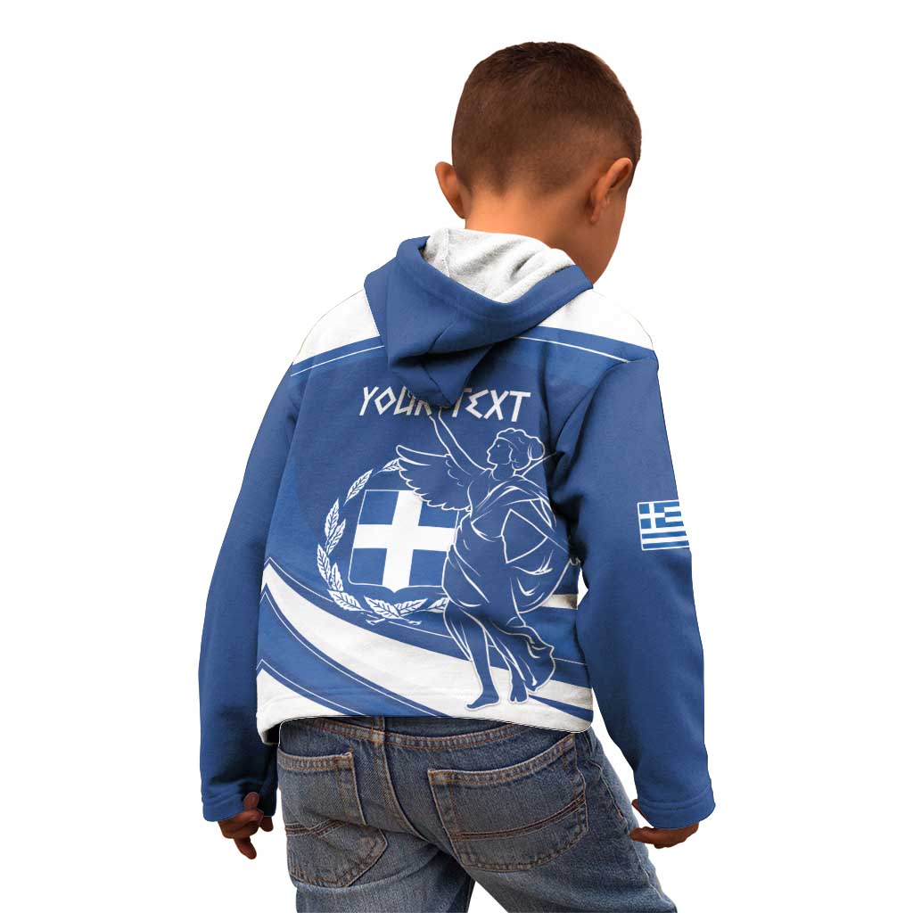 Personalized National Greek Flag Day Kid Hoodie Elliniki Dimokratia