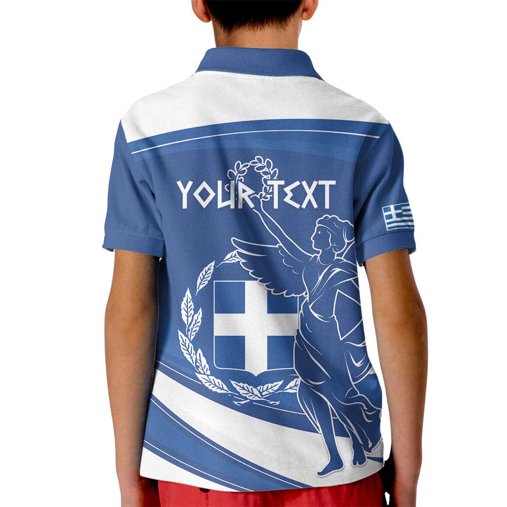 Personalized National Greek Flag Day Kid Polo Shirt Elliniki Dimokratia