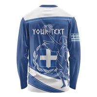 Personalized National Greek Flag Day Long Sleeve Shirt Elliniki Dimokratia