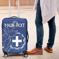 Personalized National Greek Flag Day Luggage Cover Elliniki Dimokratia