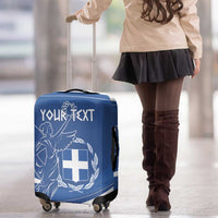 Personalized National Greek Flag Day Luggage Cover Elliniki Dimokratia