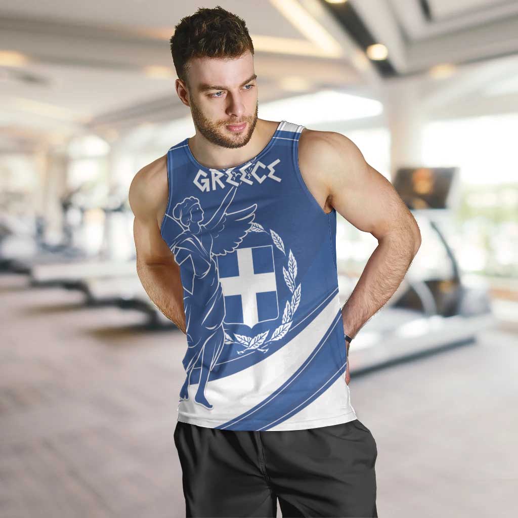 Personalized National Greek Flag Day Men Tank Top Elliniki Dimokratia