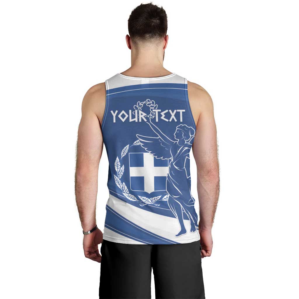 Personalized National Greek Flag Day Men Tank Top Elliniki Dimokratia