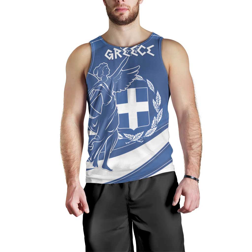 Personalized National Greek Flag Day Men Tank Top Elliniki Dimokratia