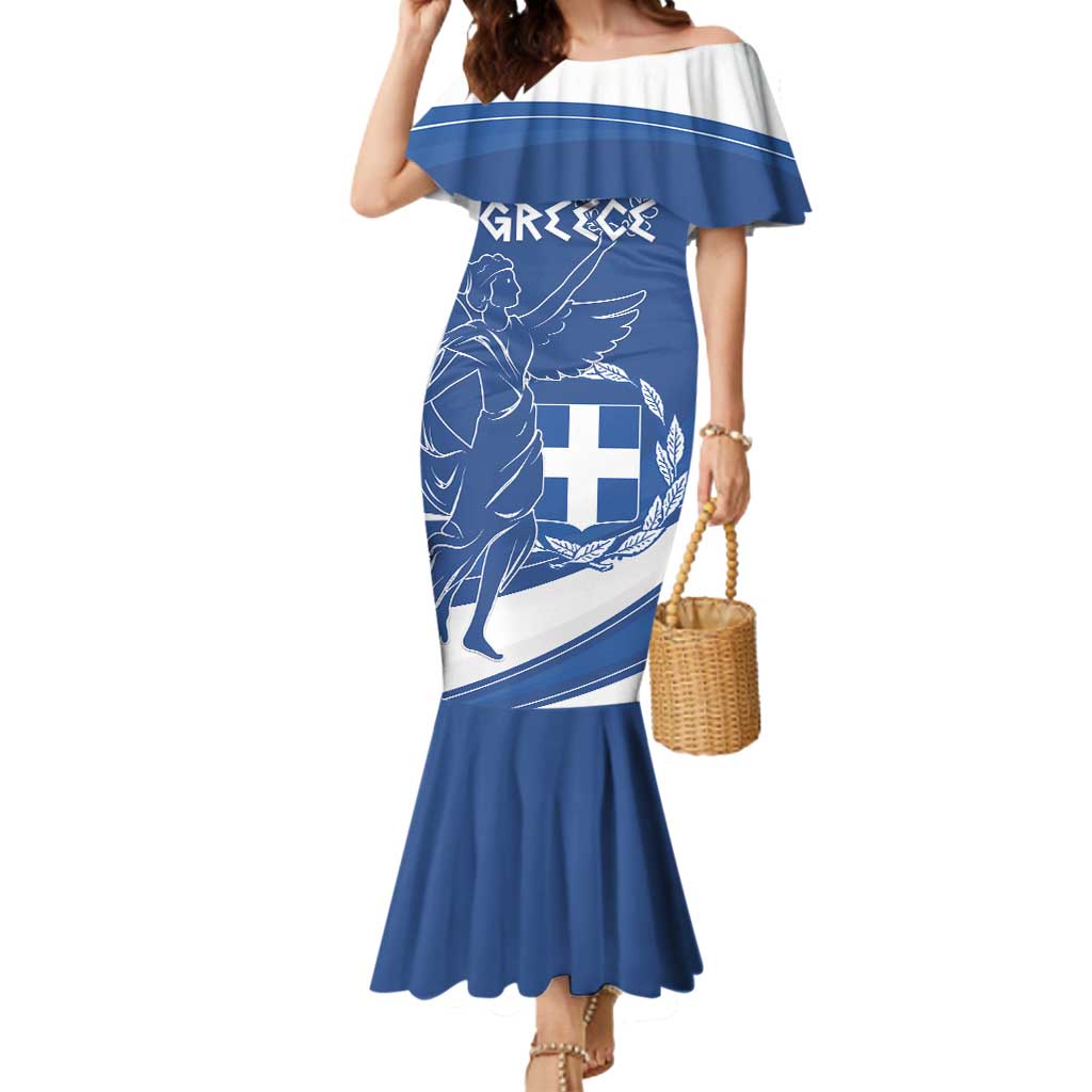 Personalized National Greek Flag Day Mermaid Dress Elliniki Dimokratia