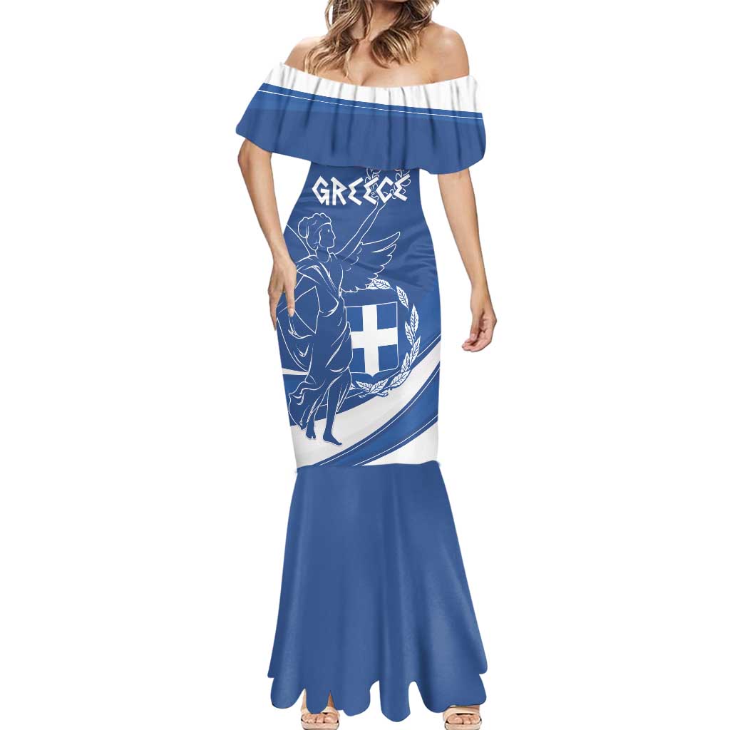 Personalized National Greek Flag Day Mermaid Dress Elliniki Dimokratia