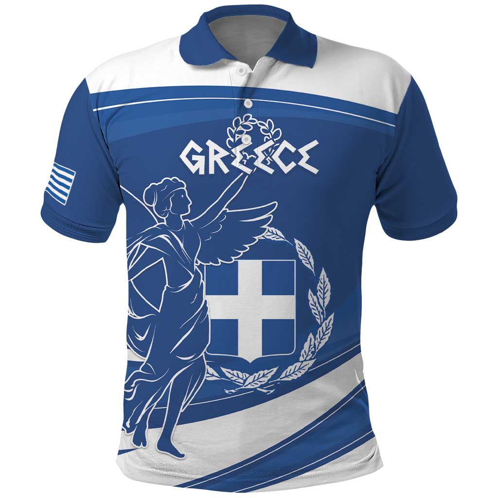 Personalized National Greek Flag Day Polo Shirt Elliniki Dimokratia