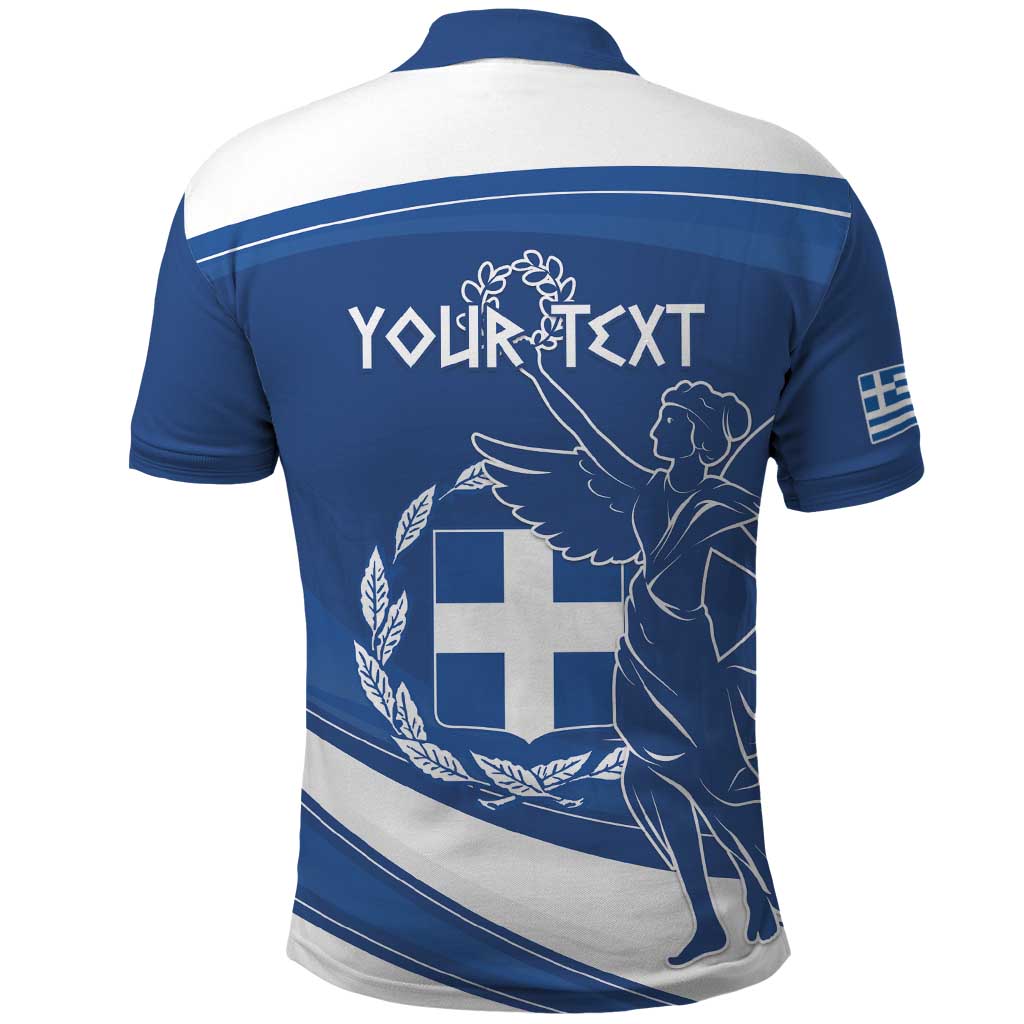Personalized National Greek Flag Day Polo Shirt Elliniki Dimokratia