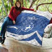Personalized National Greek Flag Day Quilt Elliniki Dimokratia