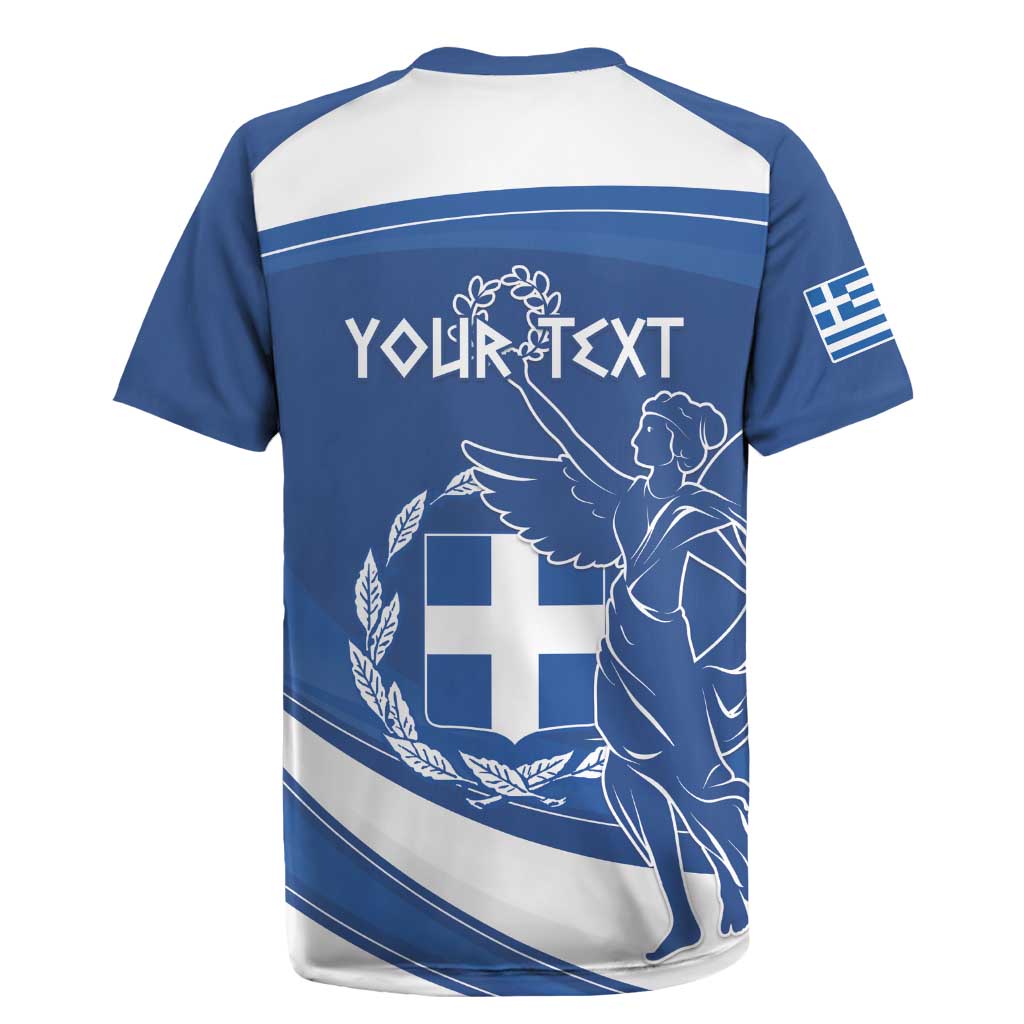Personalized National Greek Flag Day Rugby Jersey Elliniki Dimokratia