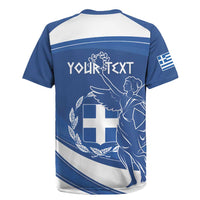 Personalized National Greek Flag Day Rugby Jersey Elliniki Dimokratia