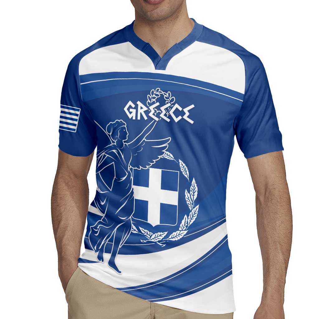 Personalized National Greek Flag Day Rugby Jersey Elliniki Dimokratia