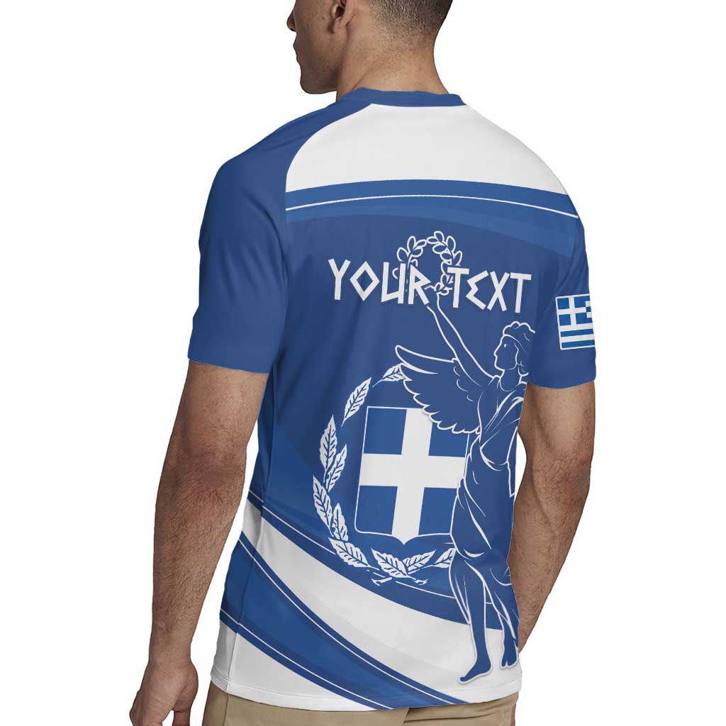 Personalized National Greek Flag Day Rugby Jersey Elliniki Dimokratia