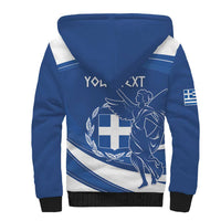 Personalized National Greek Flag Day Sherpa Hoodie Elliniki Dimokratia