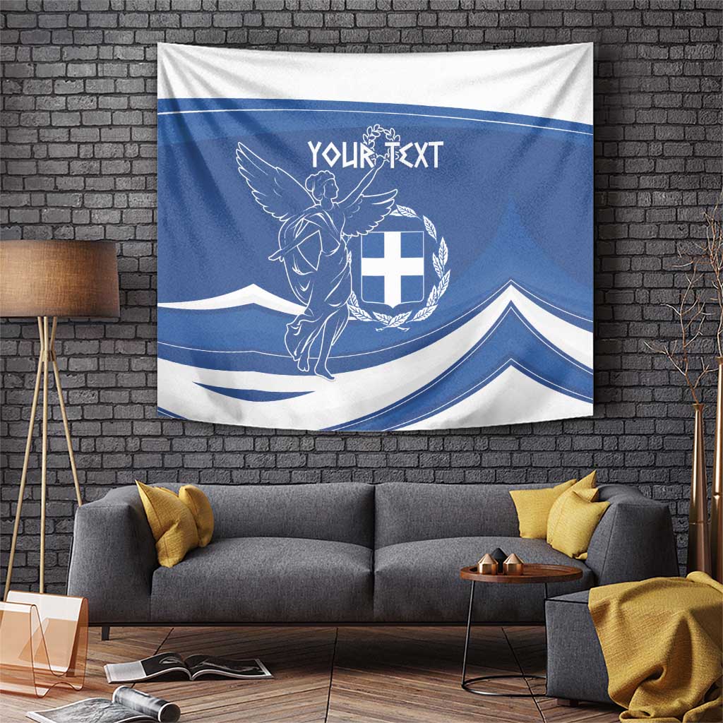 Personalized National Greek Flag Day Tapestry Elliniki Dimokratia