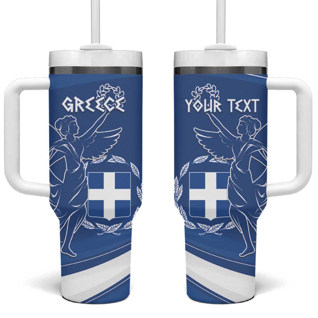 Personalized National Greek Flag Day Tumbler With Handle Elliniki Dimokratia