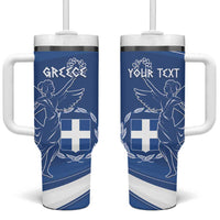 Personalized National Greek Flag Day Tumbler With Handle Elliniki Dimokratia