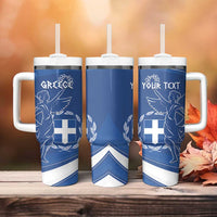 Personalized National Greek Flag Day Tumbler With Handle Elliniki Dimokratia