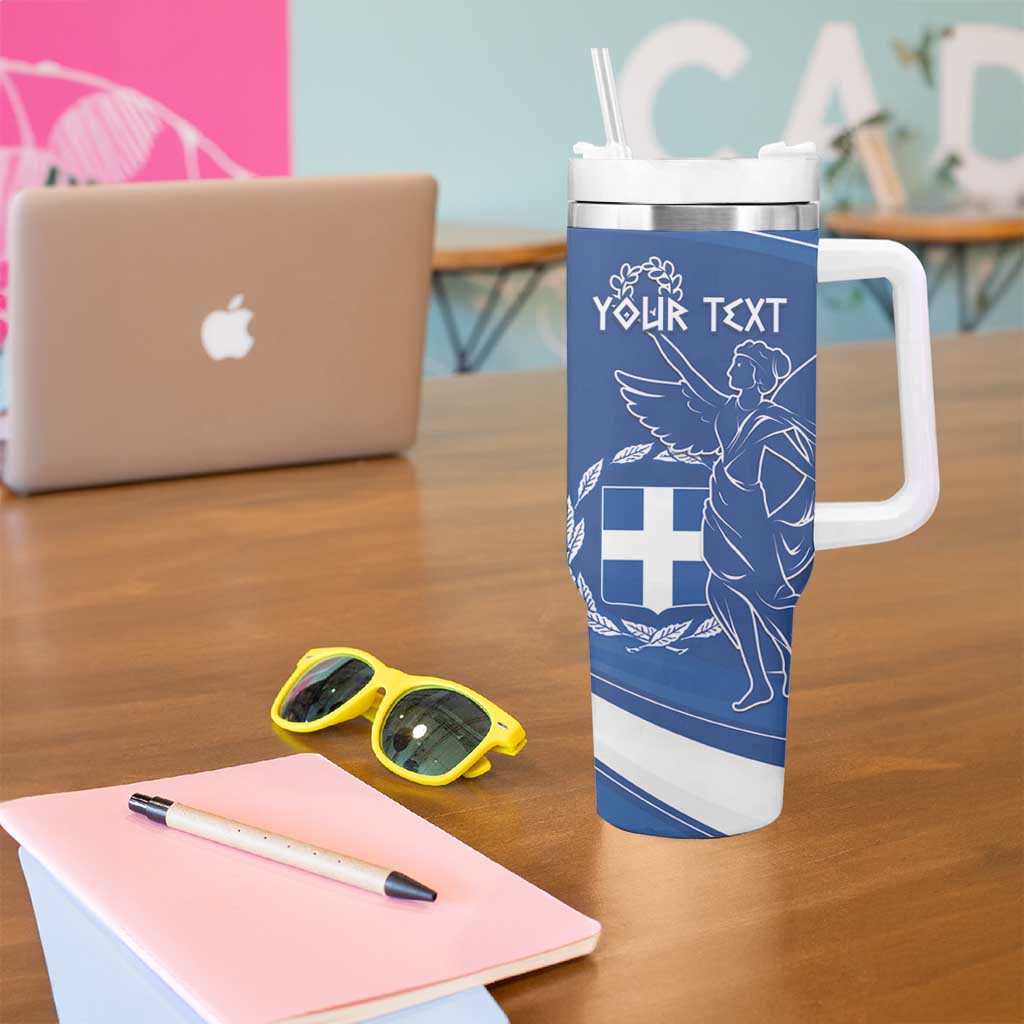 Personalized National Greek Flag Day Tumbler With Handle Elliniki Dimokratia