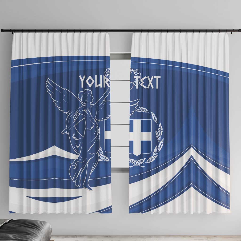 Personalized National Greek Flag Day Window Curtain Elliniki Dimokratia