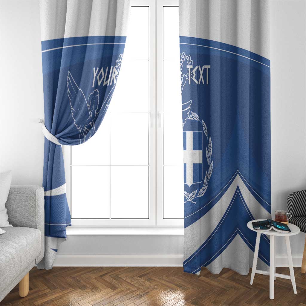Personalized National Greek Flag Day Window Curtain Elliniki Dimokratia