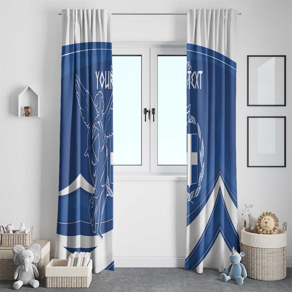 Personalized National Greek Flag Day Window Curtain Elliniki Dimokratia
