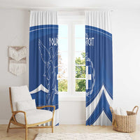 Personalized National Greek Flag Day Window Curtain Elliniki Dimokratia