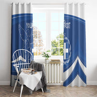 Personalized National Greek Flag Day Window Curtain Elliniki Dimokratia