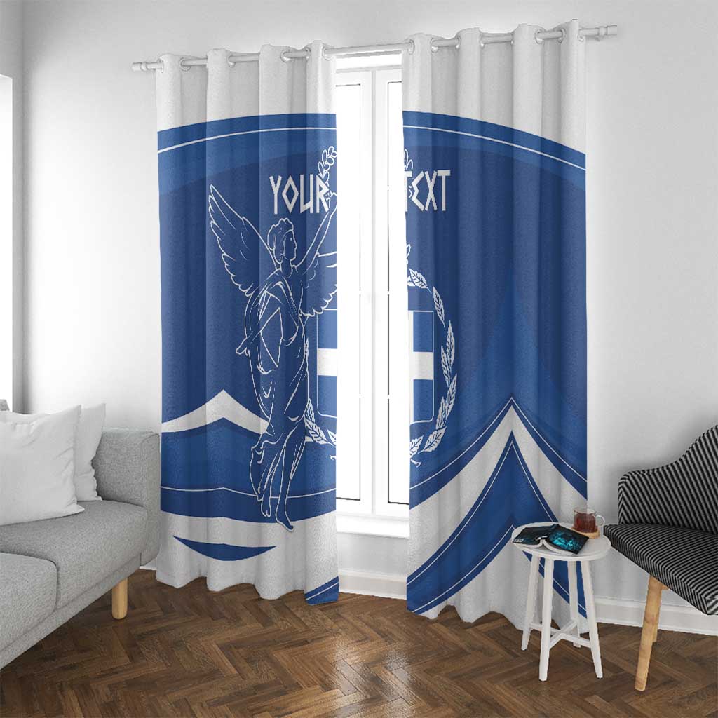 Personalized National Greek Flag Day Window Curtain Elliniki Dimokratia